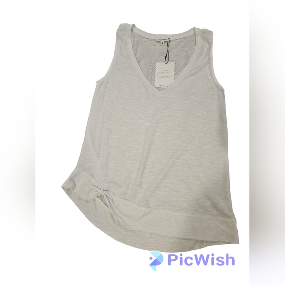 NWT Stella & Dot tank top with asymmetrical hem. White.  Small. - Picture 2 of 2
